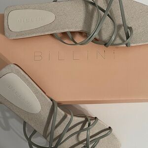 Billini Women's Sandals with Cream and Sage Green Straps